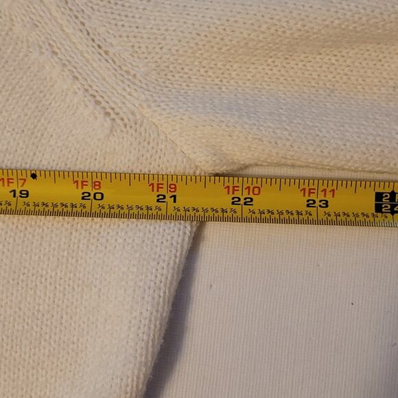 Croft & Barrow Adorable Cardinal on Pine Branch Sweater White Size XL Sequins - Picture 8 of 10